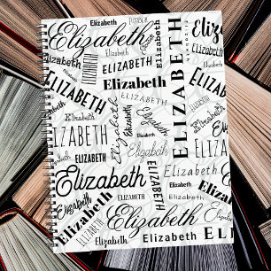 Elizabeth Black White  Notebook