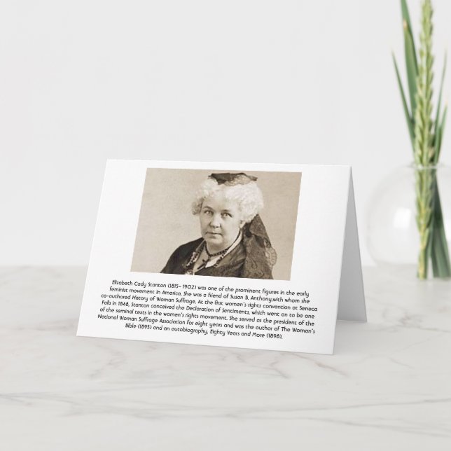Elizabeth Cady Stanton - Feminist Card (Front)