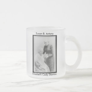 Elizabeth Cady Stanton & Susan B. Anthony Frosted Glass Coffee Mug