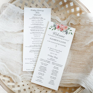 Elizabeth Catholic Wedding Program with Mass