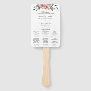 Elizabeth Catholic Wedding Program with Mass Hand Fan