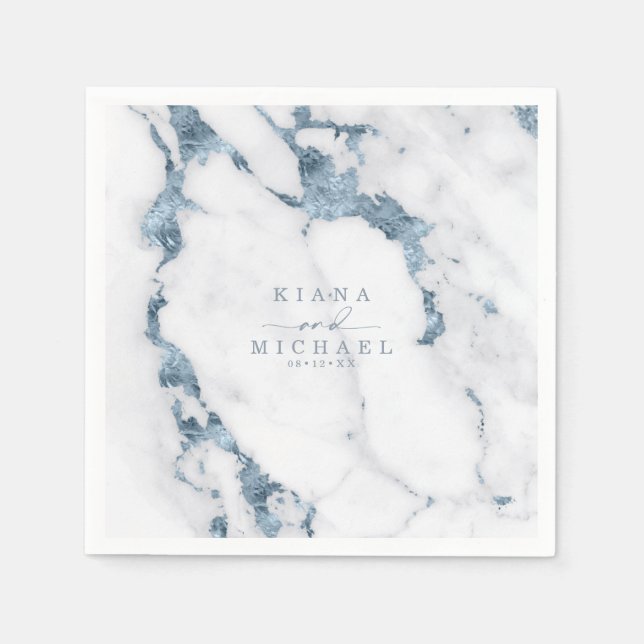 Elizabeth Fair Dusty Blue ID816 Napkin (Front)