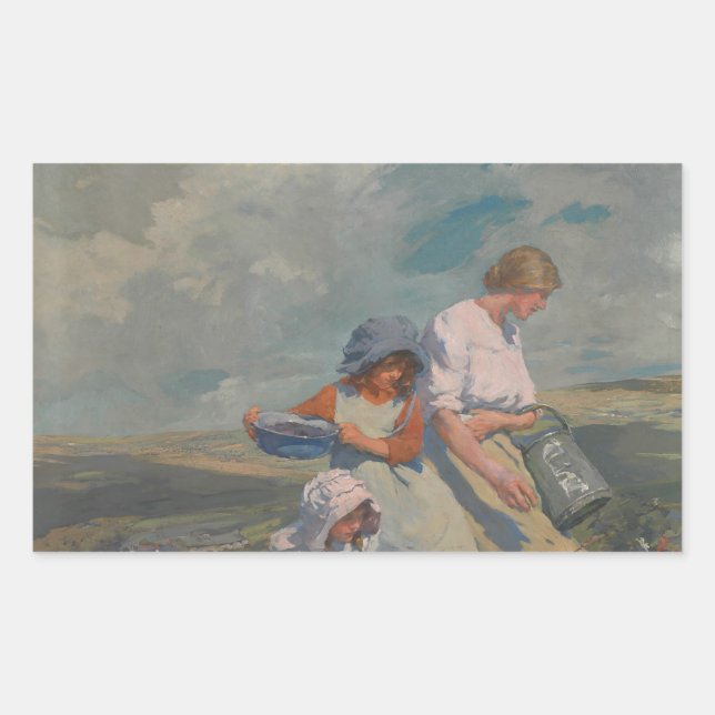 Elizabeth Forbes - Blackberry Gathering Rectangular Sticker (Front)
