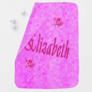Elizabeth Girls Name Logo, Baby Blanket