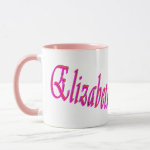 Elizabeth Girls Name Logo, Mug