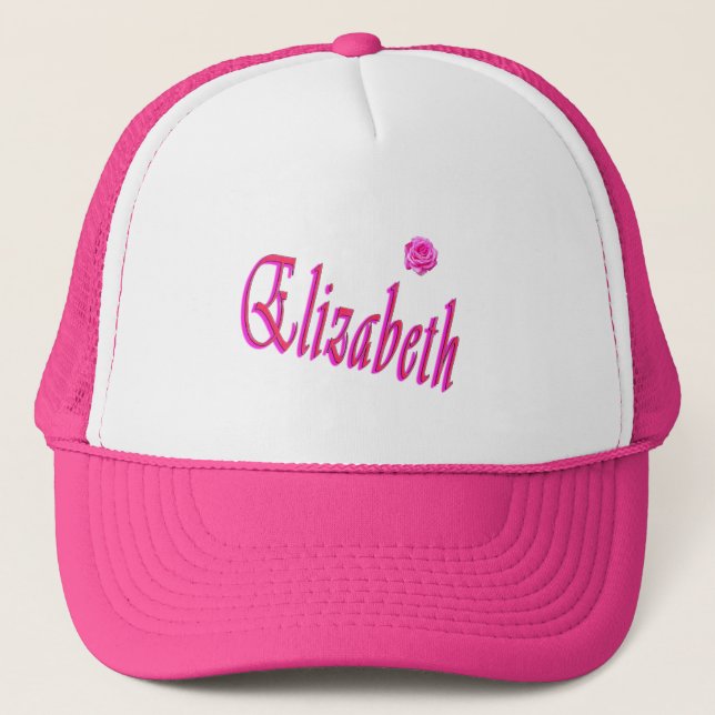 Elizabeth Girls Name Logo, Trucker Hat (Front)