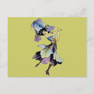 Elizabeth Gordon Iris Flower Fairy Postcard