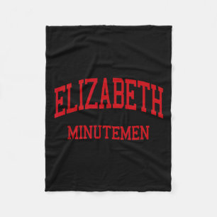 Elizabeth High School Hs Elizabeth Nj Retro  Fleece Blanket