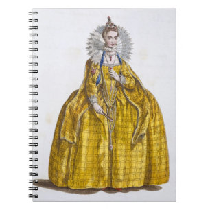 Elizabeth I (1530-1603) (coloured engraving) Notebook