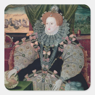 Elizabeth I, Armada Portrait, c.1588 Square Sticker