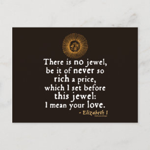 Elizabeth I "Golden Speech" Quote Postcard