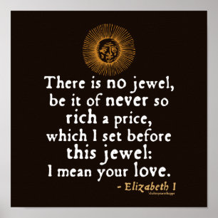 Elizabeth I "Golden Speech" Quote Poster