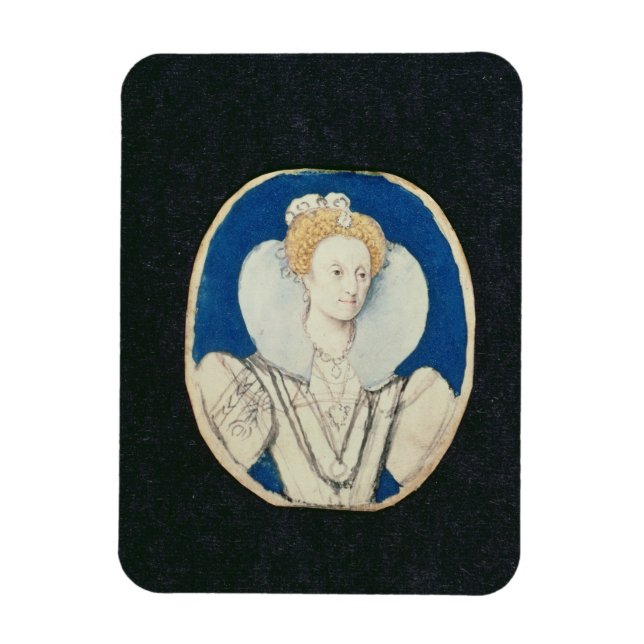 Elizabeth I, miniature portrait, (unfinished) Magnet (Vertical)