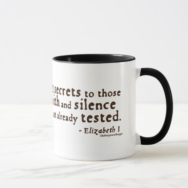 Elizabeth I Quote on Trust Mug (Right)