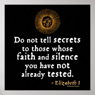 Elizabeth I Quote on Trust Poster