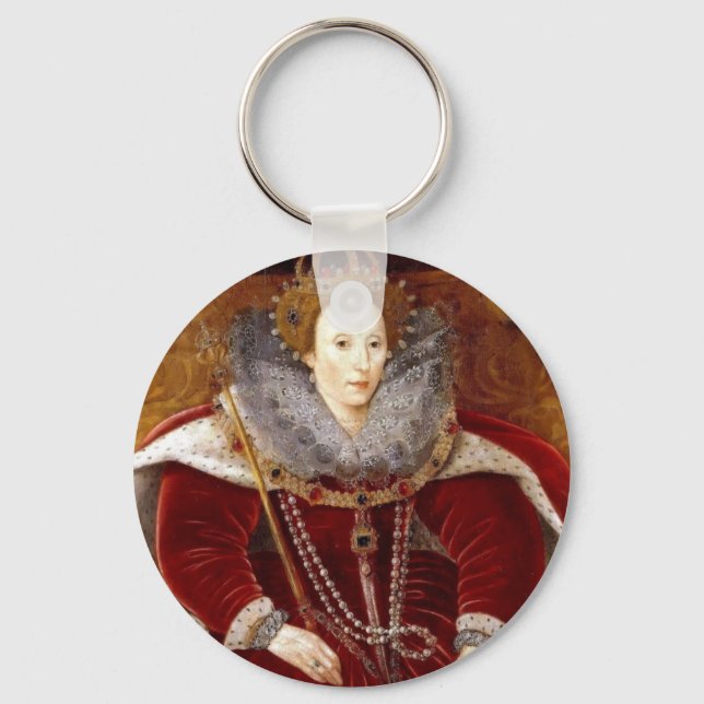Elizabeth I Red Robes Key Ring (Front)