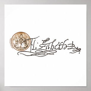 Elizabeth I Signature (Version 2) Poster