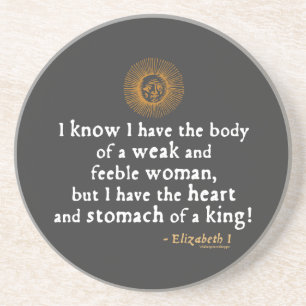 Elizabeth I Tilbury Quote Coaster