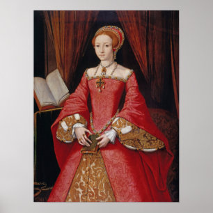 Elizabeth I when a Princess, William Scrots Poster
