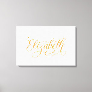Elizabeth - Modern Calligraphy Name Design Canvas Print