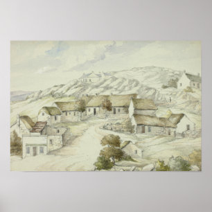 Elizabeth Murray - Kilkenny Village from the Rocks Poster