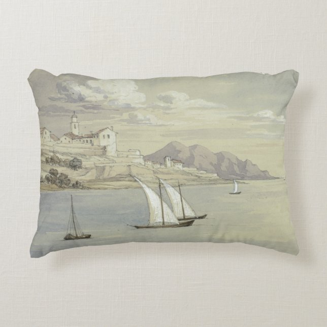 Elizabeth Murray - Portofino from the Sea, Genoa Decorative Cushion (Front)