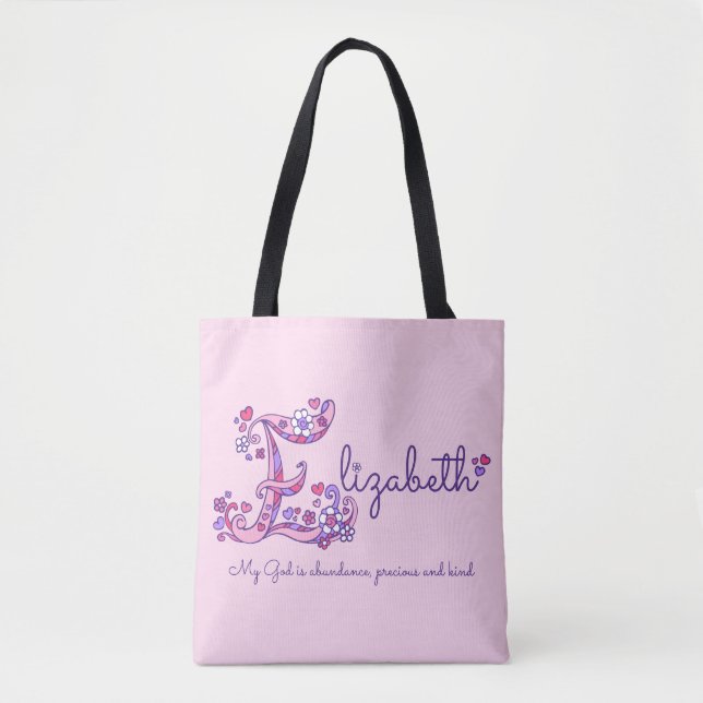Elizabeth name and meaning monogram bag (Front)