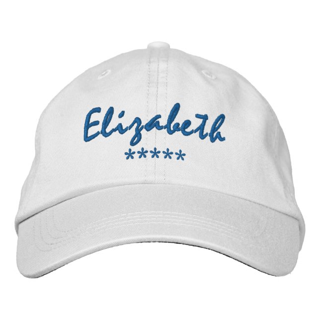 Elizabeth Name Embroidered Hat (Front)
