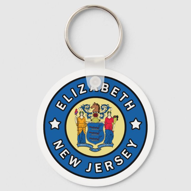 Elizabeth New Jersey Key Ring (Front)