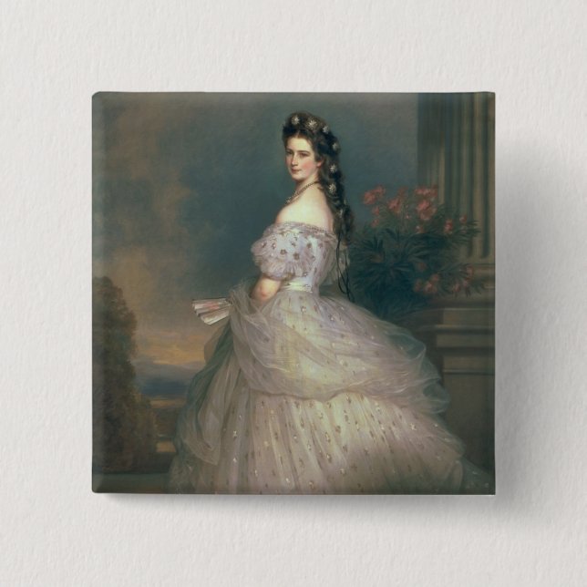 Elizabeth of Bavaria 15 Cm Square Badge (Front)