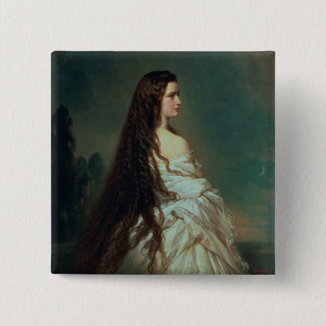 Elizabeth of Bavaria 15 Cm Square Badge (Front)