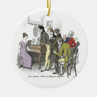 Elizabeth Performs - Jane Austen Pride & Prejudice Ceramic Tree Decoration