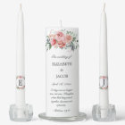 Elizabeth Pink Christian Bride and Groom Initials