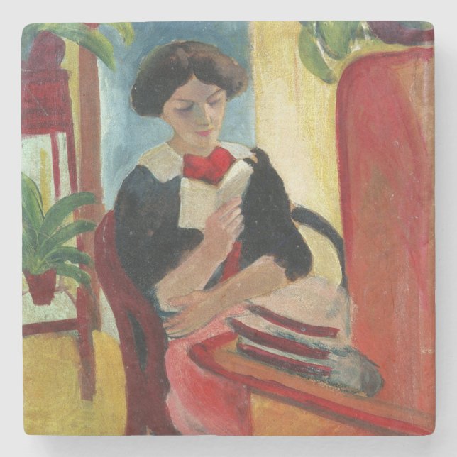 Elizabeth Reading Stone Coaster (Front)