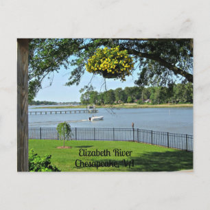 Elizabeth River, Chesapeake, Virginia Postcard