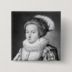 Elizabeth Stuart, Queen of Bohemia 15 Cm Square Badge