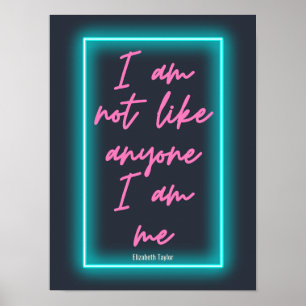 Elizabeth Taylor Self Love Inspirational Quote Poster