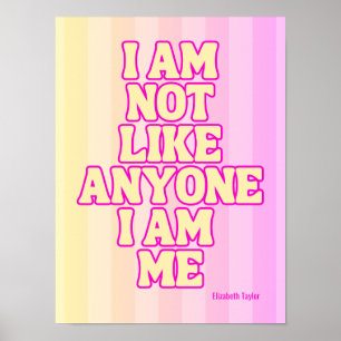 Elizabeth Taylor Self Love Inspirational Quote Poster