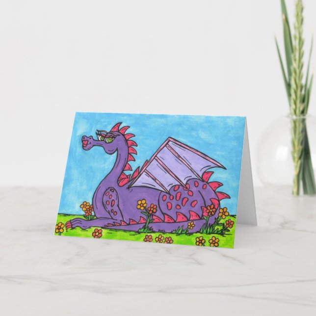 Elizabeth the Dragon Greeting Cards (Front)