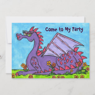 Elizabeth the Dragon Party Invitation