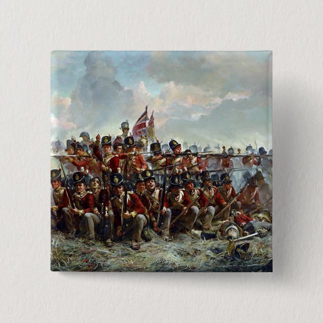 Elizabeth Thompson The 28th Regiment at Quatre 15 Cm Square Badge (Front)