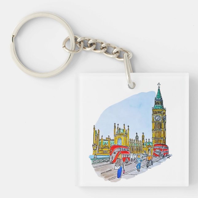 Elizabeth Tower, aka Big Ben Key Ring (Front)