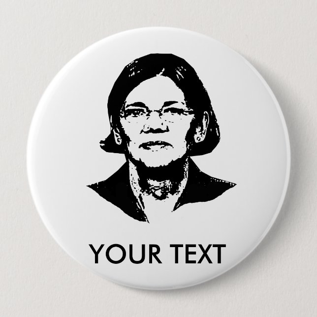Elizabeth Warren - 10 Cm Round Badge (Front)