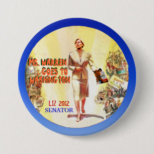 Elizabeth Warren  2012 7.5 Cm Round Badge