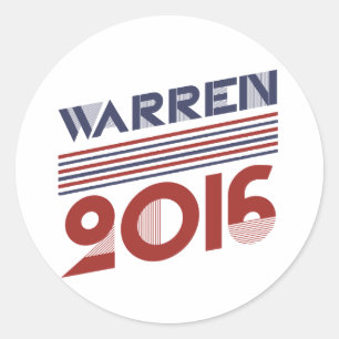 ELIZABETH WARREN 2016 VINTAGE STYLE -.png Classic Round Sticker