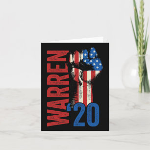 Elizabeth Warren 2020 For President Vintage Resist Card