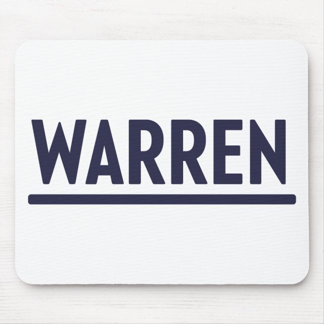 Elizabeth Warren 2020 presidential campaign logo Mouse Mat (Front)