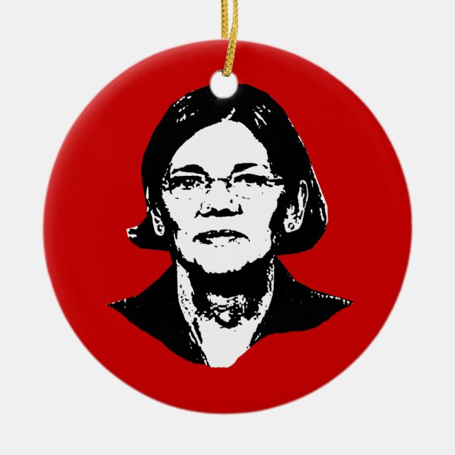 Elizabeth Warren - Ceramic Tree Decoration (Front)