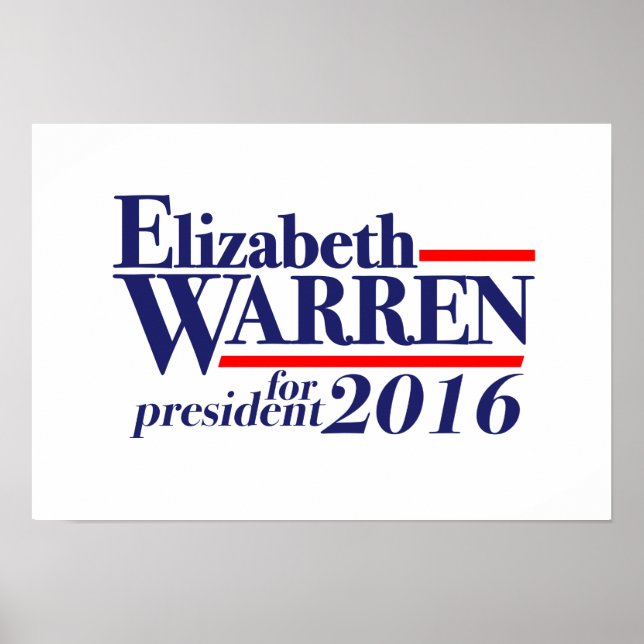 Elizabeth Warren for President 2016 poster (Front)