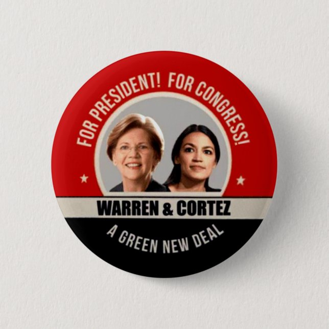 Elizabeth Warren for President 2020 6 Cm Round Badge (Front)